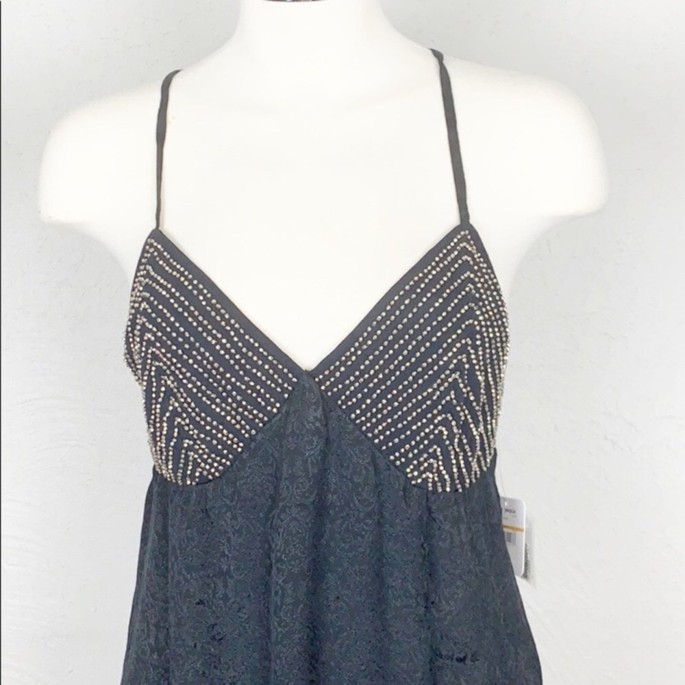 NWT Free People Black Shooting Star Slip Dress - Picture 9 of 11